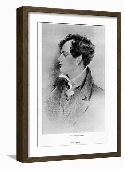 Lord Byron, Anglo-Scottish Poet, 19th Century-George Henry Harlow-Framed Giclee Print