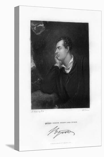 Lord Byron, Anglo-Scottish Poet, C1813-H Robinson-Stretched Canvas