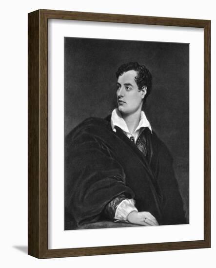 Lord Byron, English Poet-null-Framed Giclee Print
