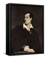 Lord Byron portrait British-Thomas Phillips-Framed Stretched Canvas