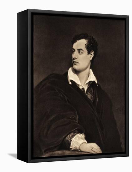 Lord Byron portrait British-Thomas Phillips-Framed Stretched Canvas