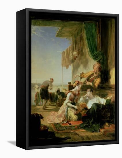 Lord Byron Reposing in the House of a Fisherman Having Swum the Hellespont-Sir William Allan-Framed Stretched Canvas