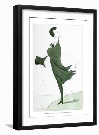 Lord Byron, Shaking the Dust of England from His Shoes, 1904-Max Beerbohm-Framed Giclee Print