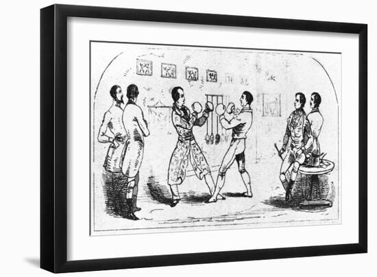 Lord Byron (Sparring)-null-Framed Art Print