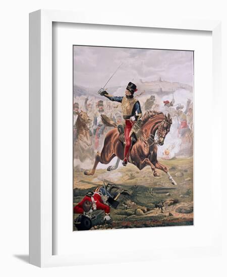 Lord Cardigan (1797-1868) Leading the Charge of the Light Brigade at the Battle of Balaklava,…-Henry A. Payne-Framed Giclee Print