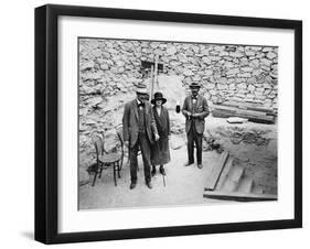 Lord Carnavon's first visit to the Valley of the Kings, Egypt, 1922-Harry Burton-Framed Photographic Print