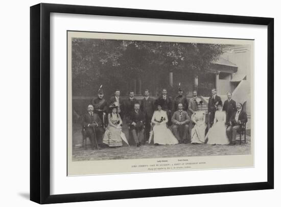Lord Curzon's Visit to Lucknow, a Group at Government House-null-Framed Giclee Print