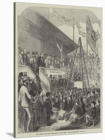 Lord Derby Laying the First Stone of the Seamen's Orphan Institution, Liverpool-null-Stretched Canvas