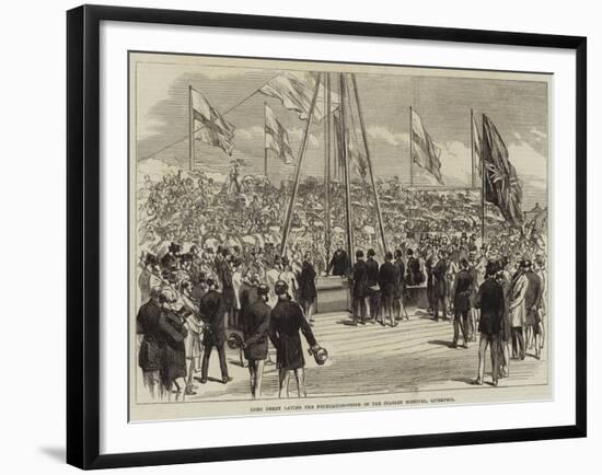 Lord Derby Laying the Foundation-Stone of the Stanley Hospital, Liverpool-null-Framed Giclee Print