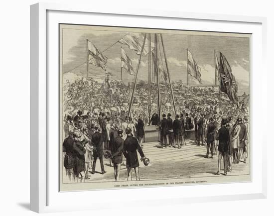 Lord Derby Laying the Foundation-Stone of the Stanley Hospital, Liverpool-null-Framed Giclee Print