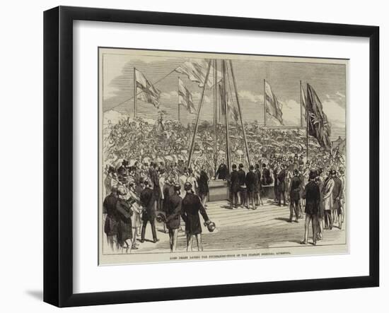 Lord Derby Laying the Foundation-Stone of the Stanley Hospital, Liverpool-null-Framed Giclee Print