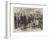 Lord Ernest Bruce Turning the First Turf of the Swindon, Marlborough, and Andover Railway-null-Framed Giclee Print