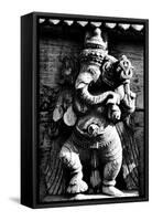 Lord Ganesh Wooden Sculpture, Mysore Temple, Karnataka, India, 1985-null-Framed Stretched Canvas