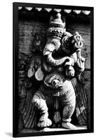 Lord Ganesh Wooden Sculpture, Mysore Temple, Karnataka, India, 1985-null-Framed Photographic Print