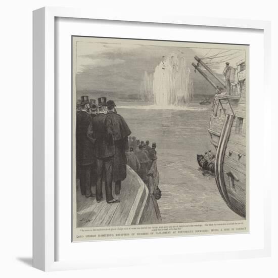 Lord George Hamilton's Reception of Members of Parliament at Portsmouth Dockyard-Joseph Nash-Framed Giclee Print