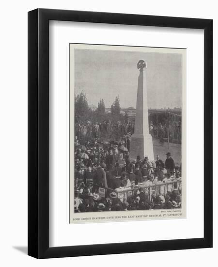 Lord George Hamilton Unveiling the Kent Martyrs' Memorial at Canterbury-null-Framed Giclee Print