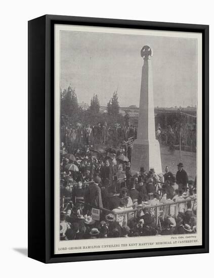 Lord George Hamilton Unveiling the Kent Martyrs' Memorial at Canterbury-null-Framed Stretched Canvas