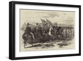 Lord Gough, Marshal Pelissier, and Staff, Inspecting the Troops at the Head-Quarters in the Crimea-Robert Thomas Landells-Framed Giclee Print