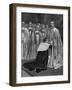 Lord Great Chamberlain Girding Sword on the King-Gordon Browne-Framed Art Print