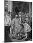 Lord Great Chamberlain Presenting Spurs to the King-John Charlton-Mounted Art Print