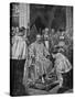 Lord Great Chamberlain Presenting Spurs to the King-John Charlton-Stretched Canvas