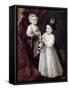 Lord Grey and Lady Mary West as Children-William Hogarth-Framed Stretched Canvas