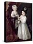 Lord Grey and Lady Mary West as Children-William Hogarth-Stretched Canvas