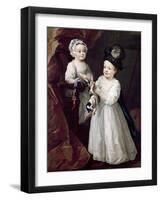 Lord Grey and Lady Mary West as Children-William Hogarth-Framed Giclee Print