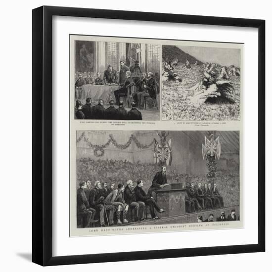 Lord Hartington Addressing a Liberal Unionist Meeting at Inverness-null-Framed Giclee Print