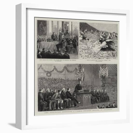 Lord Hartington Addressing a Liberal Unionist Meeting at Inverness-null-Framed Giclee Print