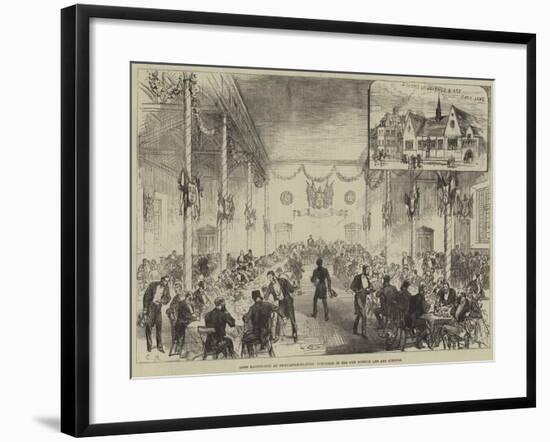 Lord Hartington at Newcastle-On-Tyne, Luncheon in the New Science and Art Schools-null-Framed Giclee Print