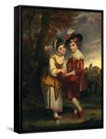 Lord Henry Spencer and Lady Charlotte Spencer, Later Charlotte Nares: the Young Fortune Tellers,…-Sir Joshua Reynolds-Framed Stretched Canvas