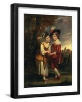 Lord Henry Spencer and Lady Charlotte Spencer, Later Charlotte Nares: the Young Fortune Tellers,…-Sir Joshua Reynolds-Framed Giclee Print