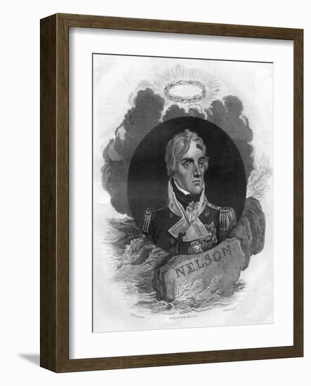 Lord Horatio Nelson, English Naval Commander, 1816-T Wallis-Framed Giclee Print