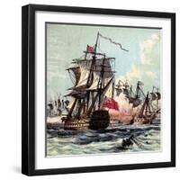 Lord Howe's Victory, 1794-null-Framed Giclee Print