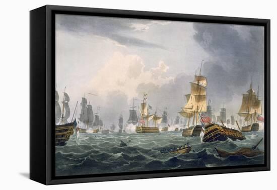 Lord Howe's Victory, 1st June 1794, Engraved by Thomas Sutherland-Thomas Whitcombe-Framed Stretched Canvas