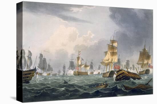 Lord Howe's Victory, 1st June 1794, Engraved by Thomas Sutherland-Thomas Whitcombe-Stretched Canvas