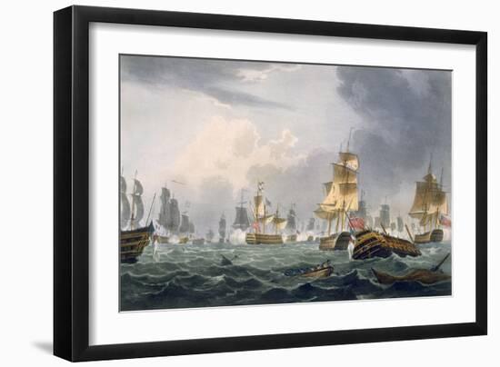 Lord Howe's Victory, 1st June 1794, Engraved by Thomas Sutherland-Thomas Whitcombe-Framed Giclee Print