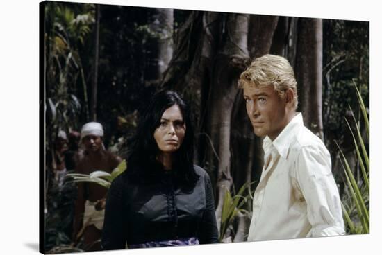 Lord Jim by Richard Brooks with Daliah Lavi and Peter O'Toole, 1965 (photo)-null-Stretched Canvas