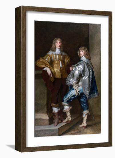 Lord John Stuart and His Brother, Lord Bernard Stuart (C.1623-45) C.1638-Sir Anthony Van Dyck-Framed Giclee Print