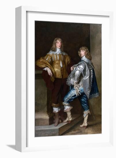 Lord John Stuart and His Brother, Lord Bernard Stuart (C.1623-45) C.1638-Sir Anthony Van Dyck-Framed Giclee Print