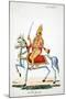 Lord Kalki on His Horse Devadatta with Sword in Hand-null-Mounted Giclee Print