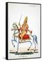 Lord Kalki on His Horse Devadatta with Sword in Hand-null-Framed Stretched Canvas