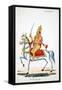 Lord Kalki on His Horse Devadatta with Sword in Hand-null-Framed Stretched Canvas