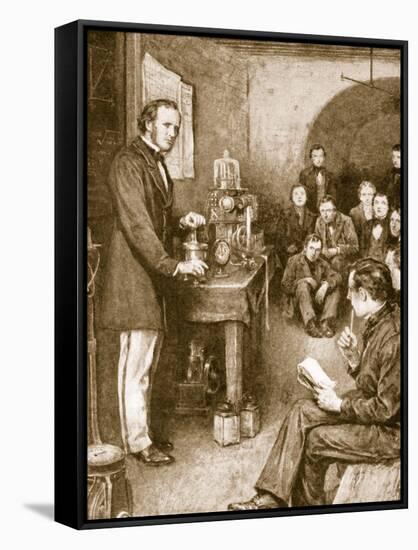Lord Kelvin Began His Scientific Researches in Glasgow in Wine-Cellar, Converted into a Laboratory-null-Framed Stretched Canvas