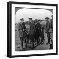 Lord Kichener Reviews the Situation at Gallipolli with Anzac Officers, World War I, 1915-1916-null-Framed Photographic Print