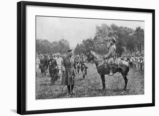 Lord Kitchener Inspecting Algerian Troops, France, World War I, 16 August 1915-null-Framed Giclee Print