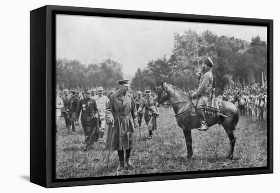 Lord Kitchener Inspecting Algerian Troops, France, World War I, 16 August 1915-null-Framed Stretched Canvas