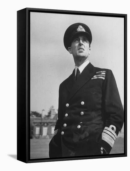 Lord Louis Mountbatten in Uniform During WWII-null-Framed Stretched Canvas