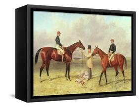 "Lord Lyon", Winner of the Derby, St. Leger and 2,000 Guineas; "Elland", Winner of Ascot Gold…-Harry Hall-Framed Stretched Canvas